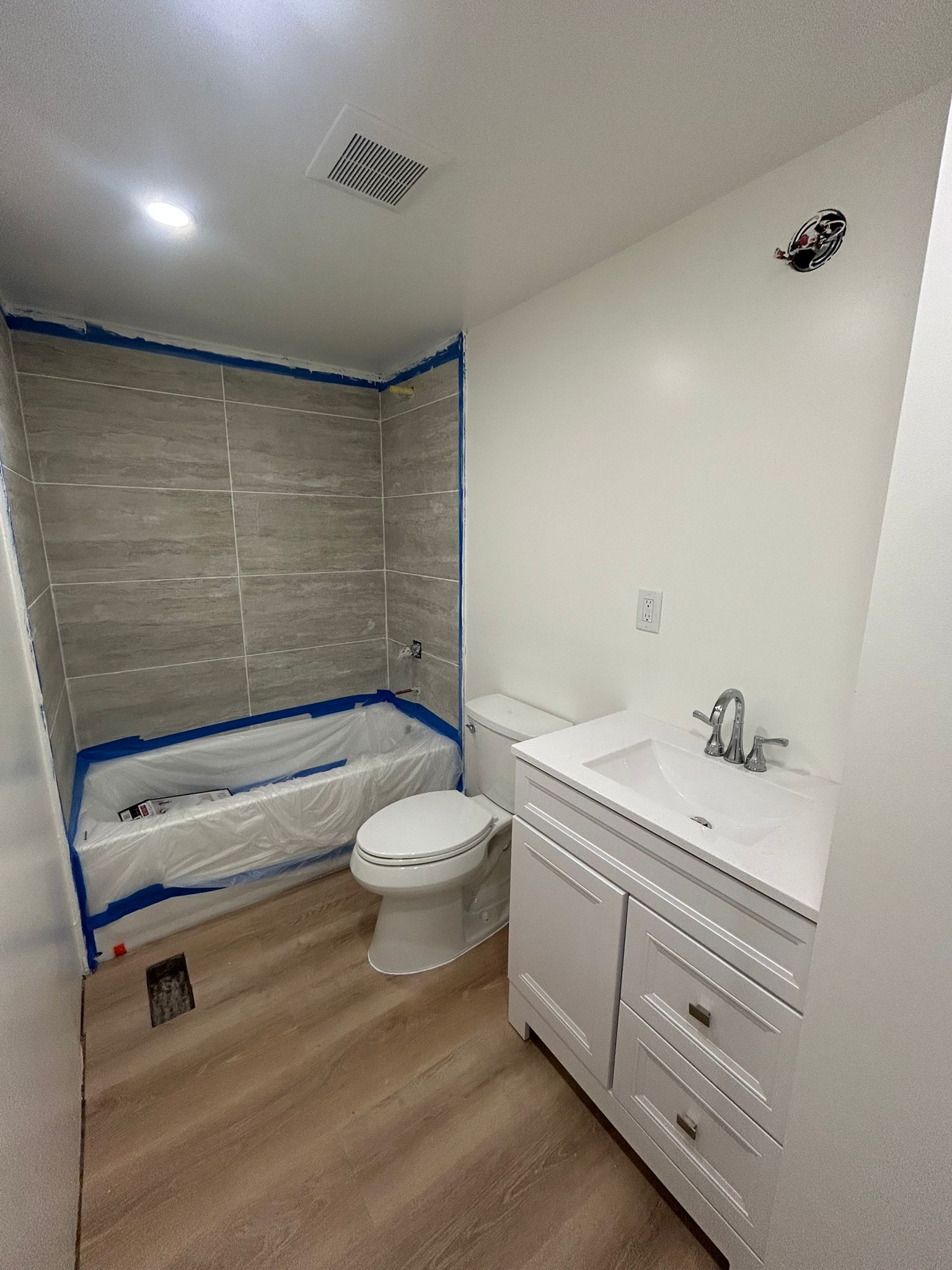 Bathroom Water Damage Restoration & Full Renovation