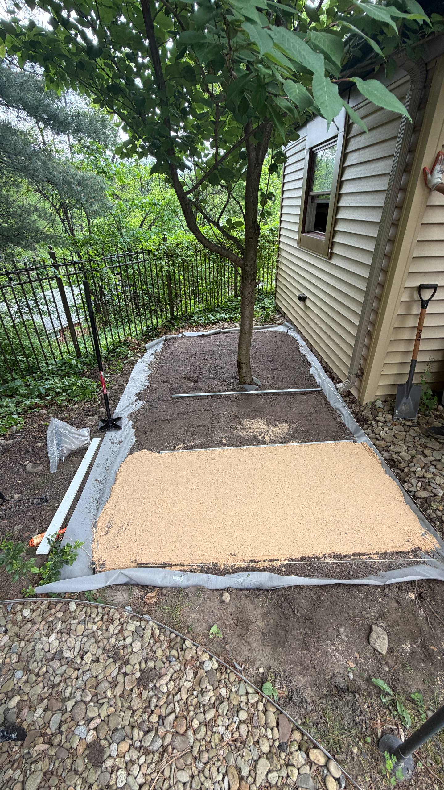 SIDE YARD PAVER PATIO TRANSFORMATION