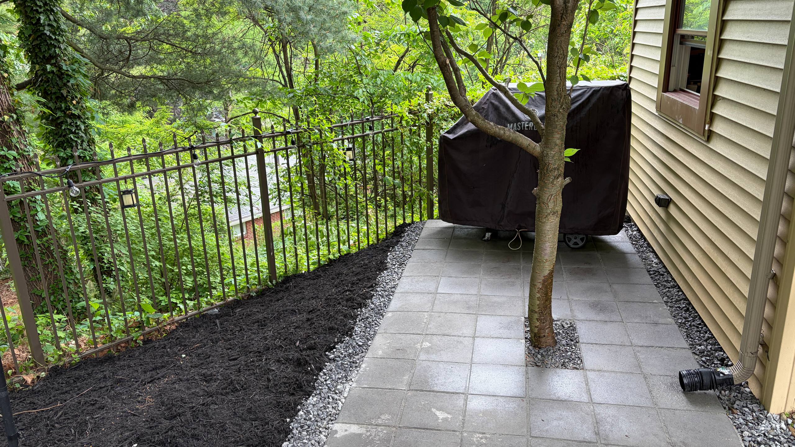 SIDE YARD PAVER PATIO TRANSFORMATION