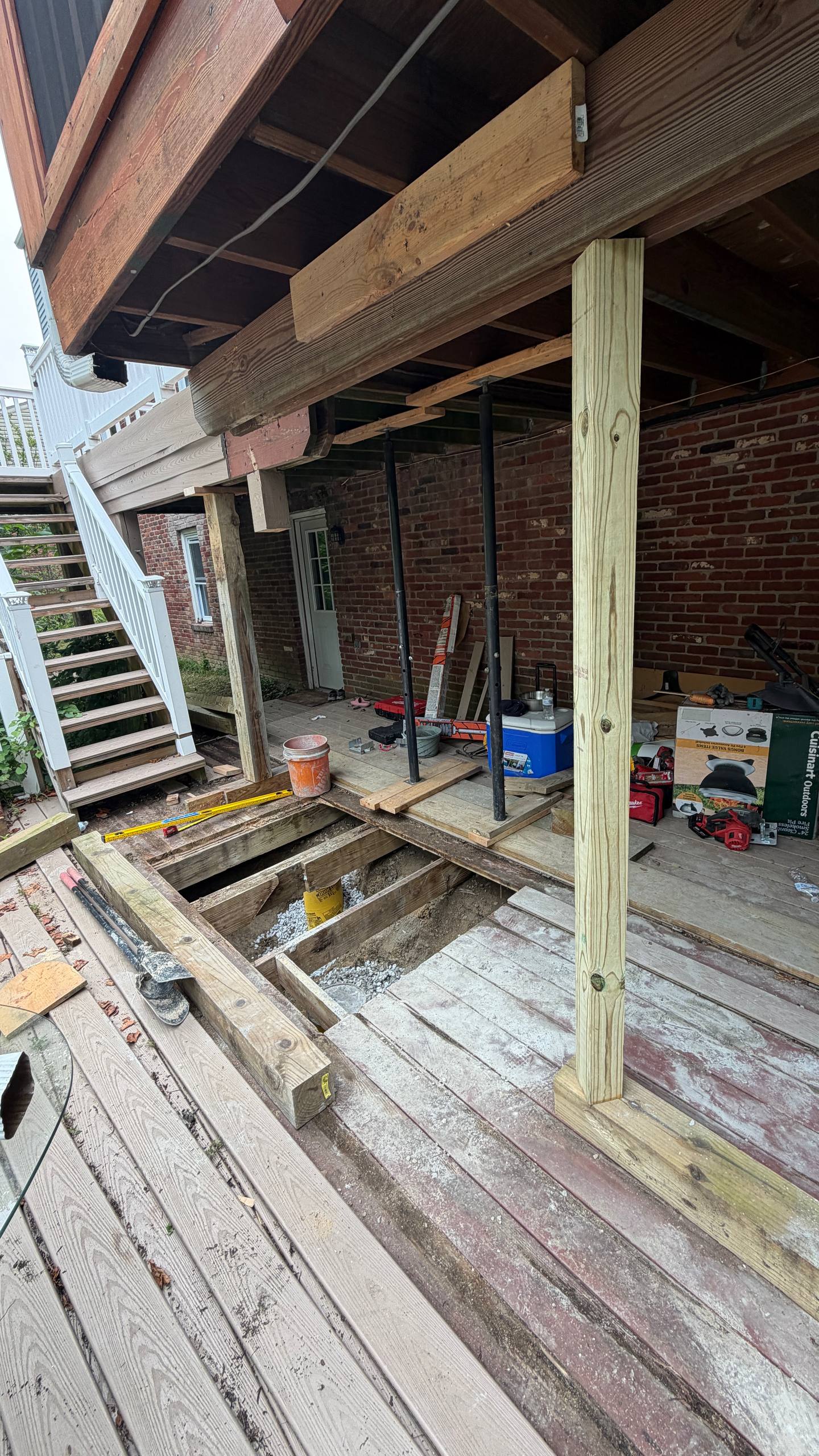 DECK SUPPORT POST REPLACEMENT